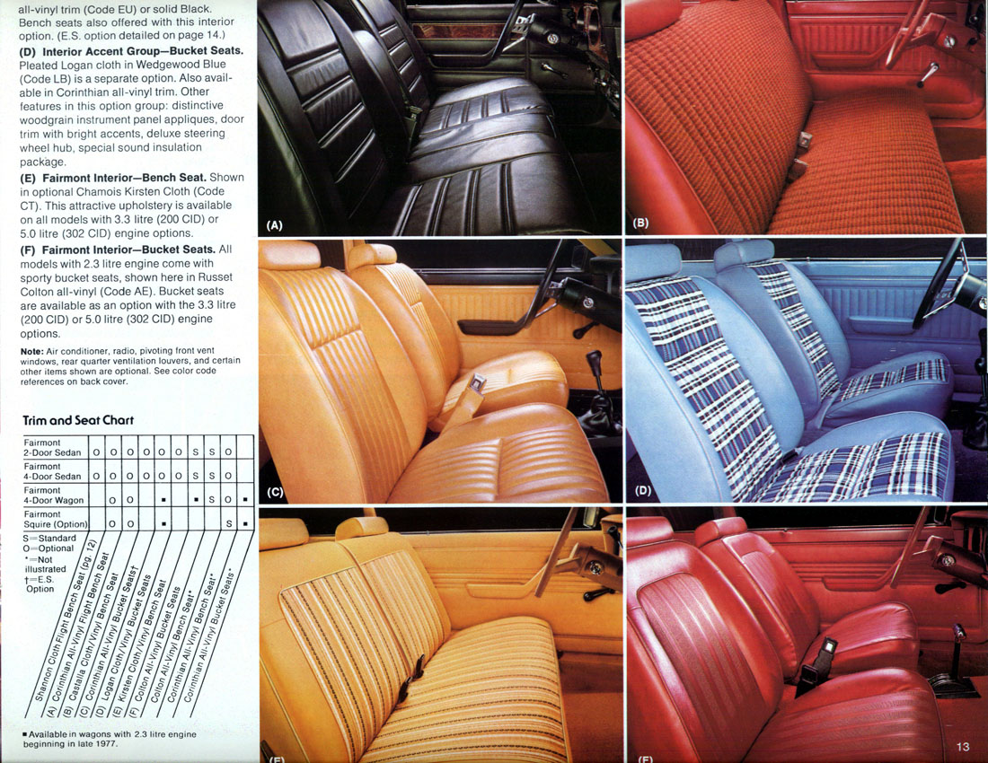1978 Ford Fairmont Brochure Page 13